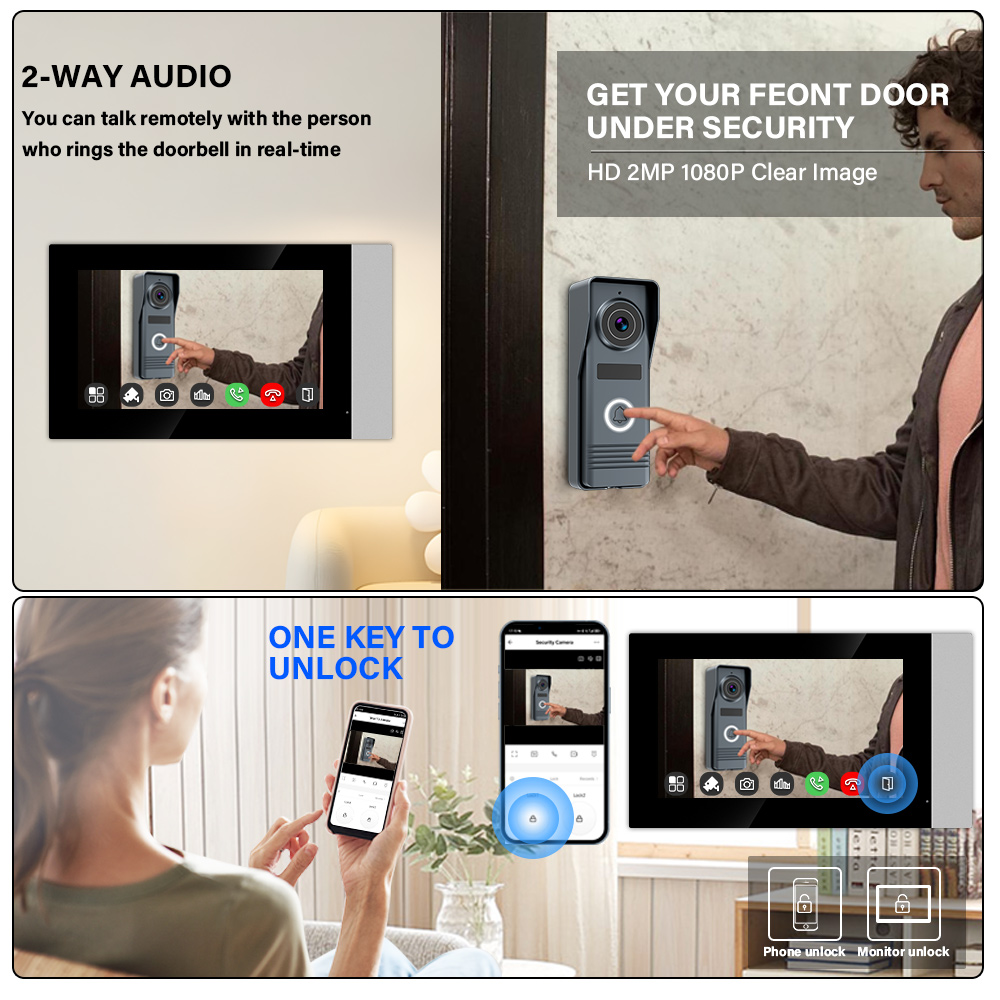 2-Wires Smart Home Tuya Wifi 1 - Smart Doorbell Wired ulasan dan harga