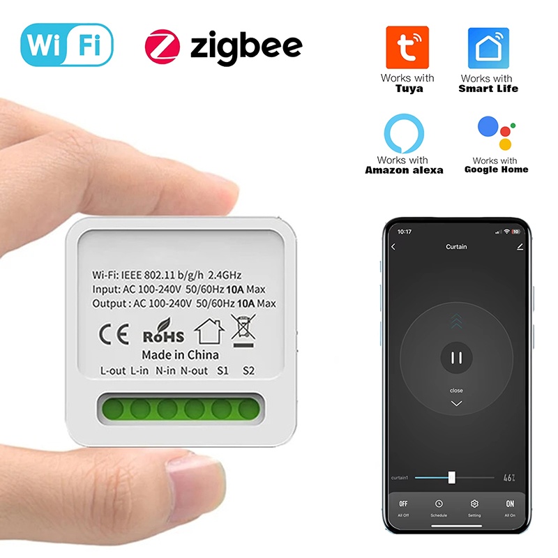 Tuya 16A Mini Wifi Smart Switc - Home Automation Diy ulasan dan harga
