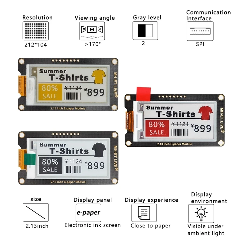 Inch Epaper Module E-paper E-I - Display Epaper 2.9 ulasan dan harga