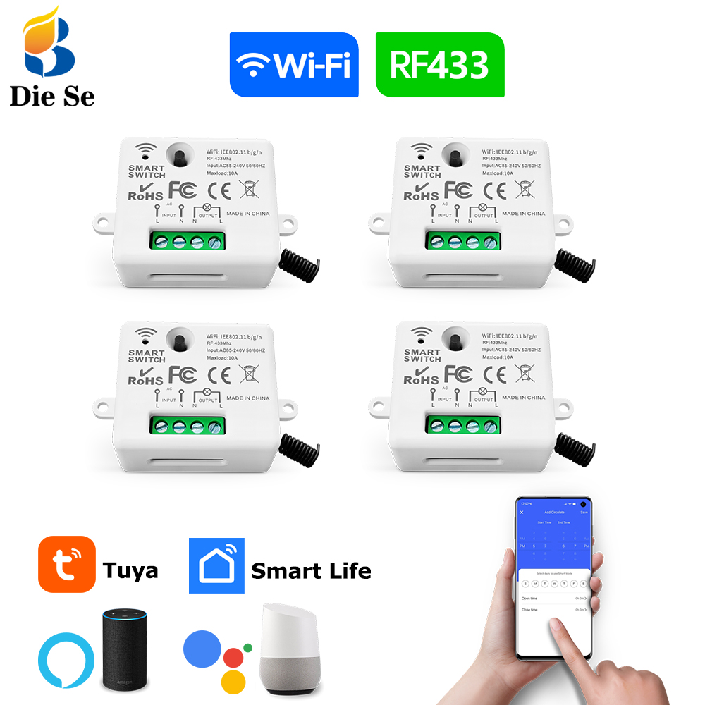 Tuya WiFi Smart Light Switch 4 - Home Automation Industry ulasan dan harga