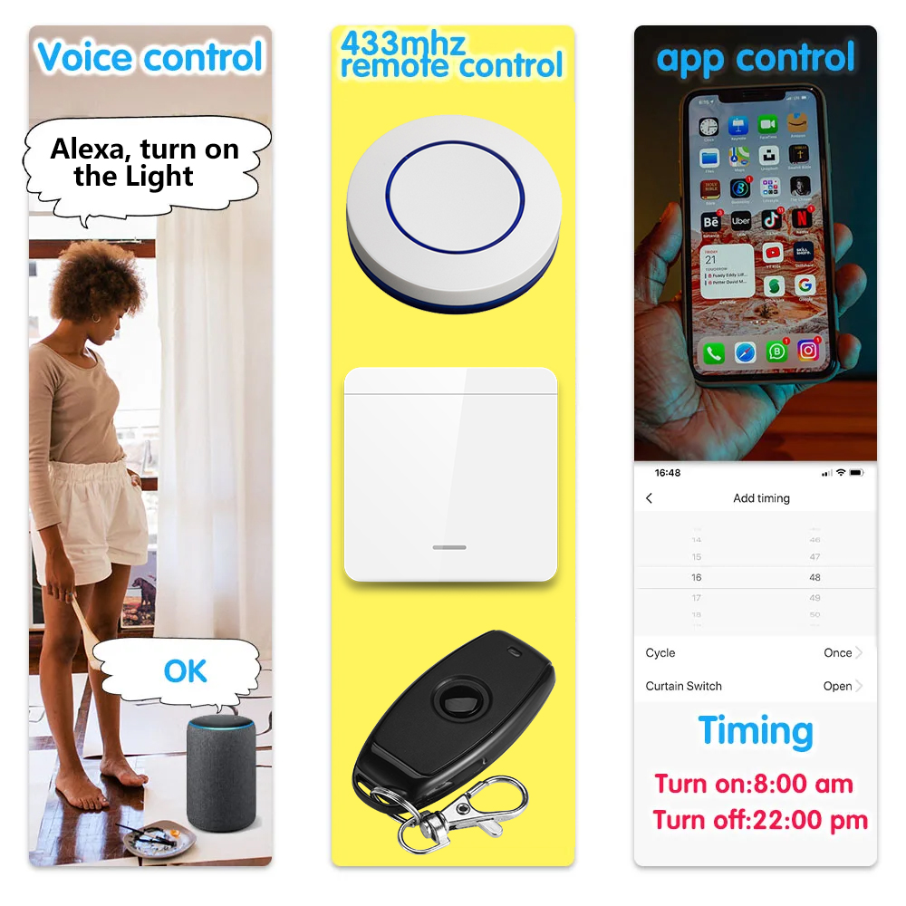 Tuya WiFi Smart Light Switch 4 - Home Automation Industry ulasan dan harga