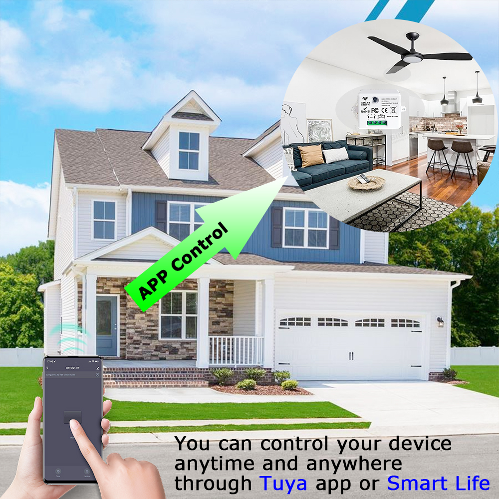 Tuya WiFi Smart Light Switch 4 - Home Automation Industry ulasan dan harga