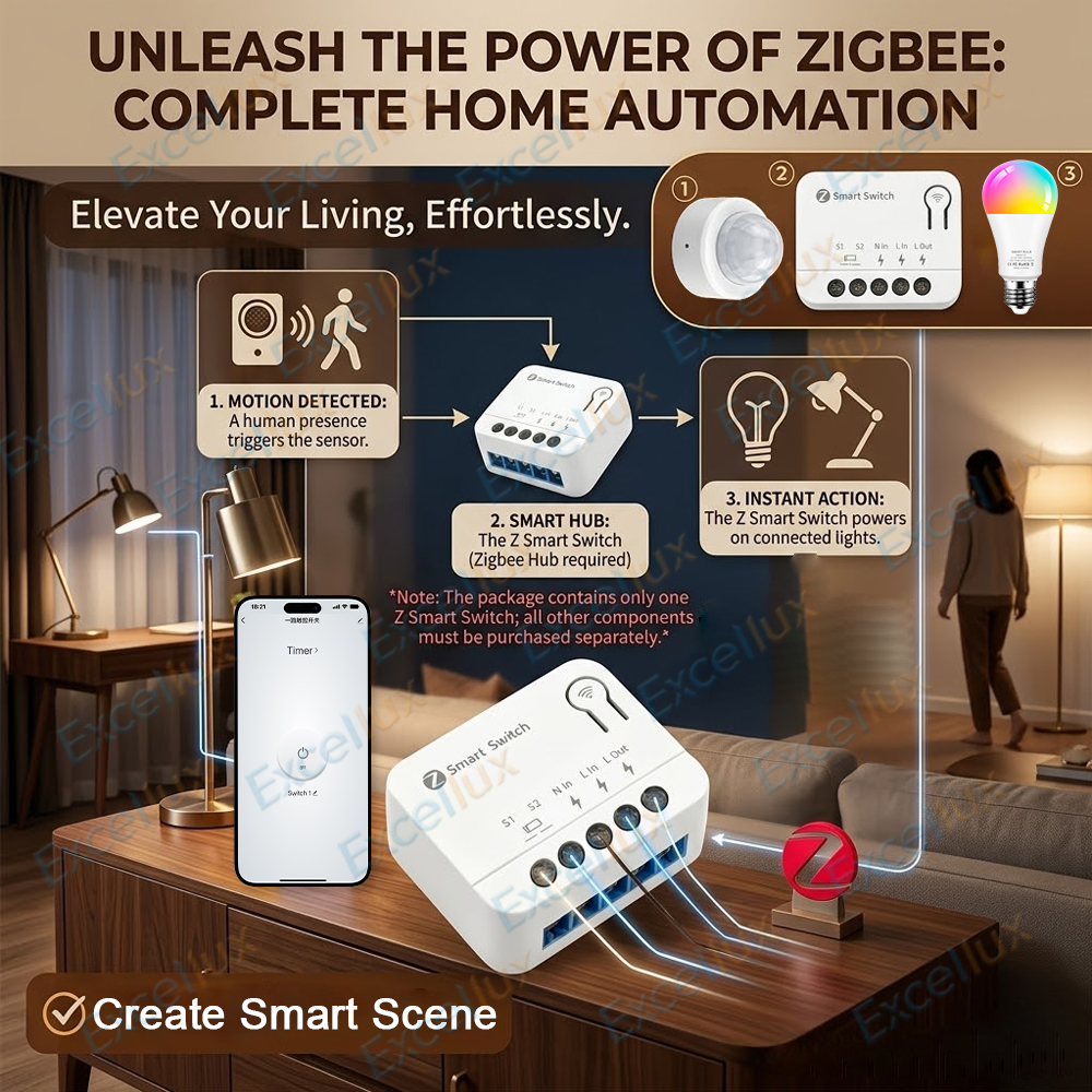 Ultra Mini ZigBee Smart Switch - Diy Home Automation Hub ulasan dan harga