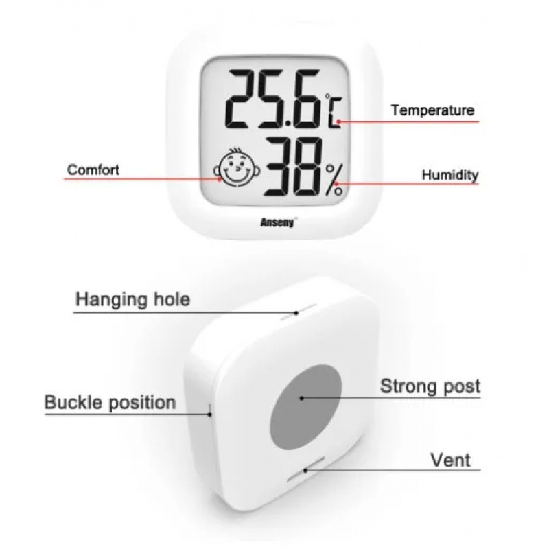 LCD Digital Thermometer Hygrom - Home Automation Industry ulasan dan harga