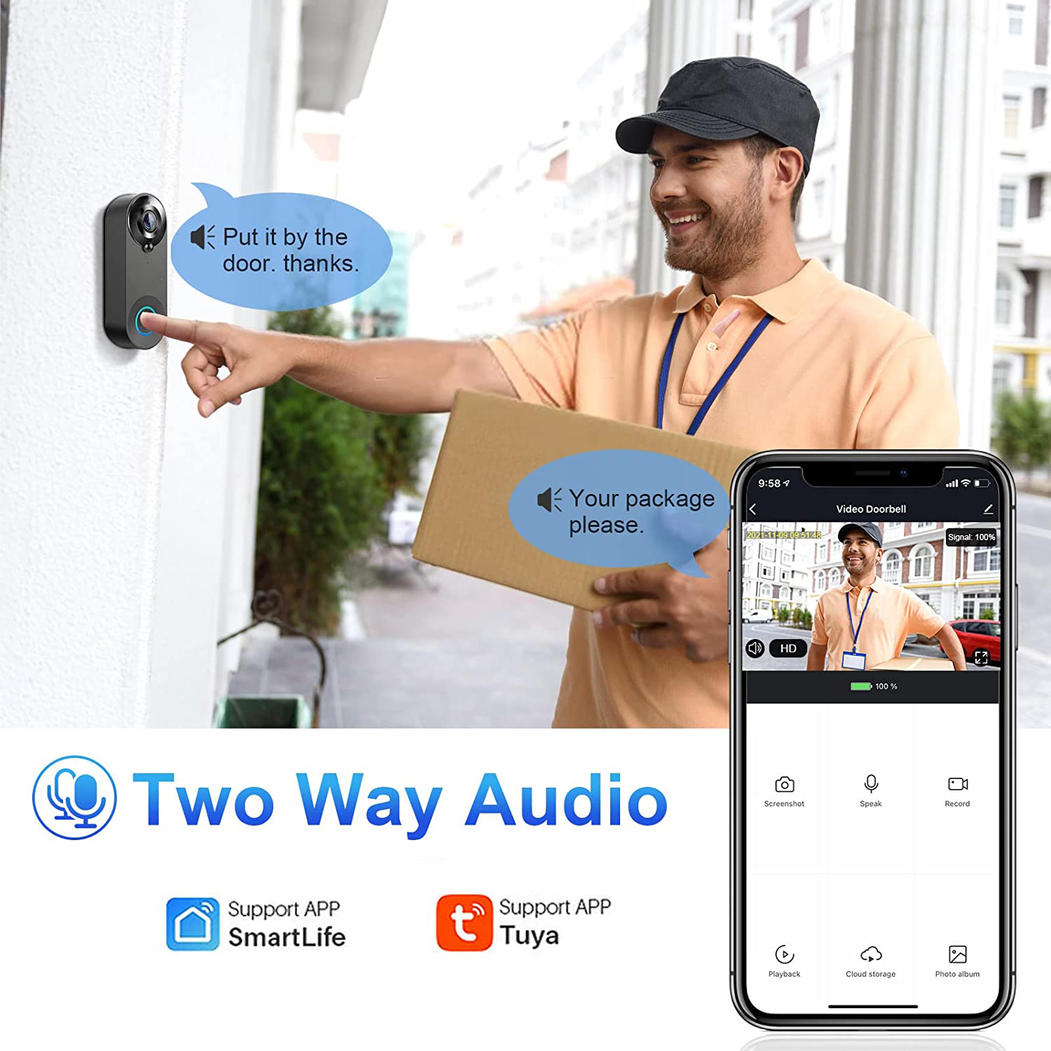5G 2.4G WiFi Video Doorbell 10 - Smart Doorbell Wired ulasan dan harga
