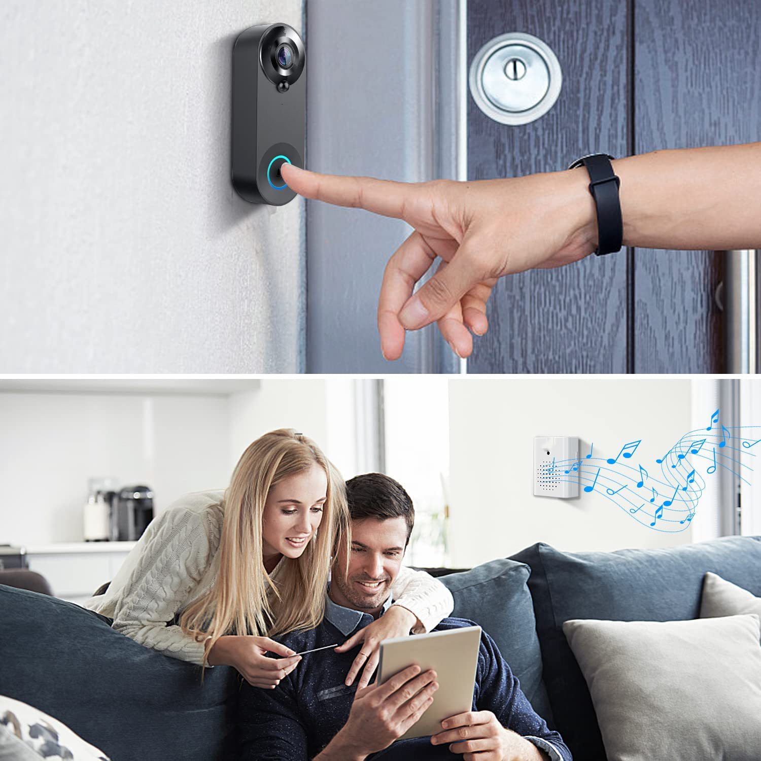 5G 2.4G WiFi Video Doorbell 10 - Smart Doorbell Wired ulasan dan harga