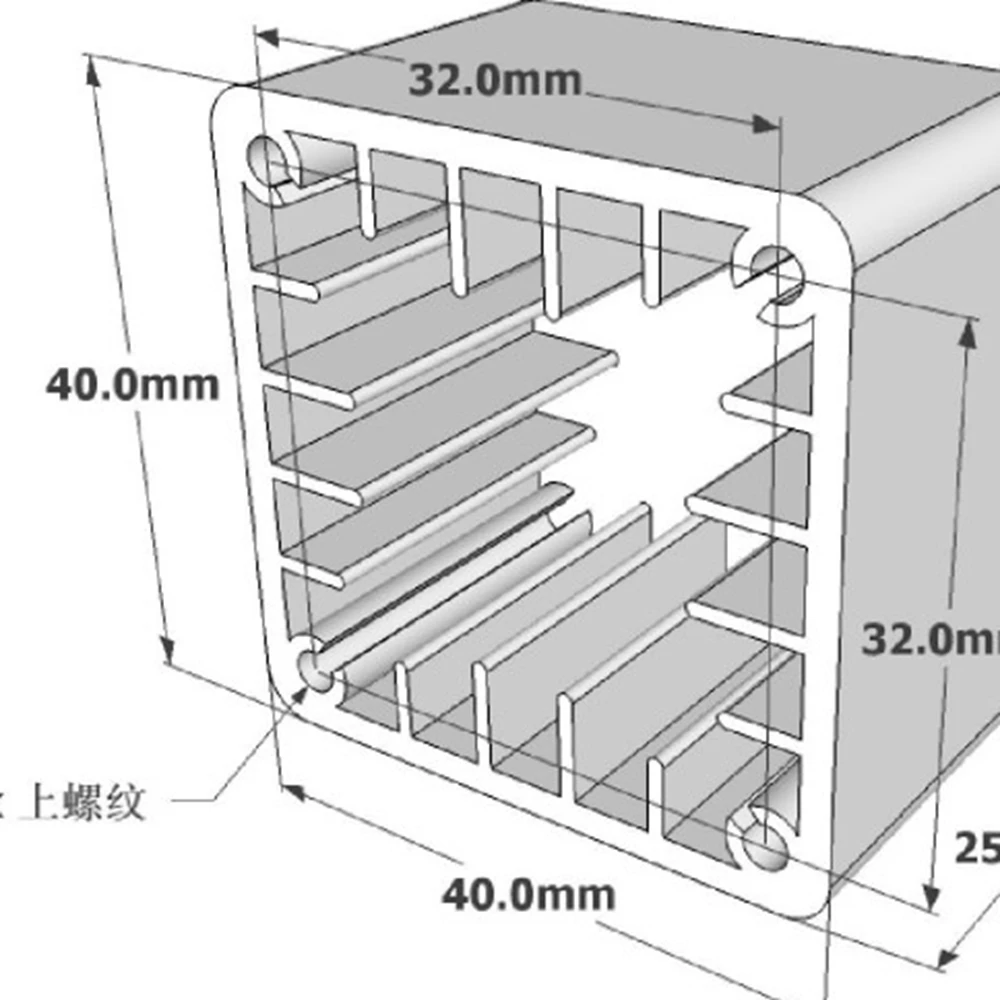 1pcs 40x40mm Aluminum square H - Home Automation System Diy ulasan dan harga